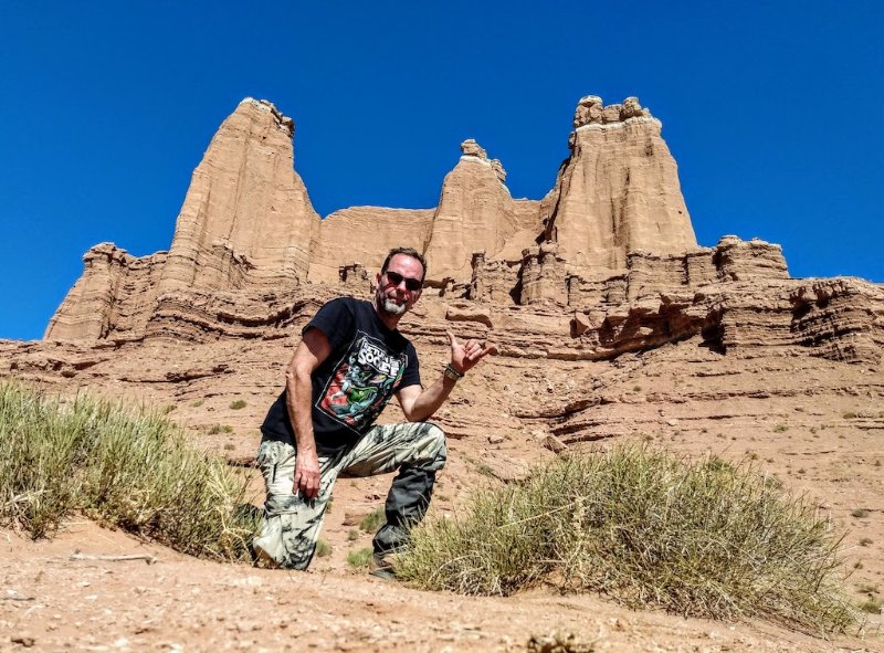 Me at Solomon's Temple in the Last Chance Desert.