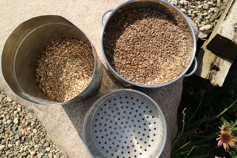 sorting gravel